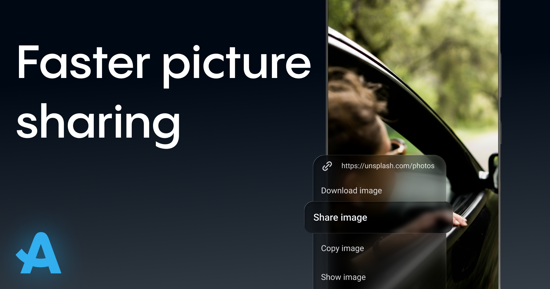 Now you can share images without downloading