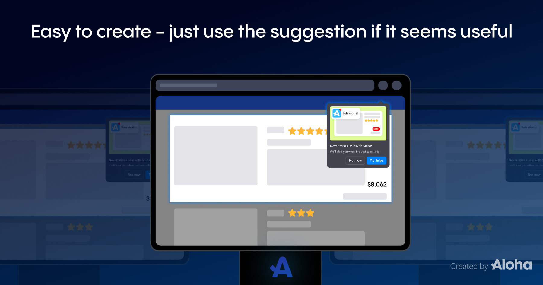 Now you can create Snips in Aloha Browser easily