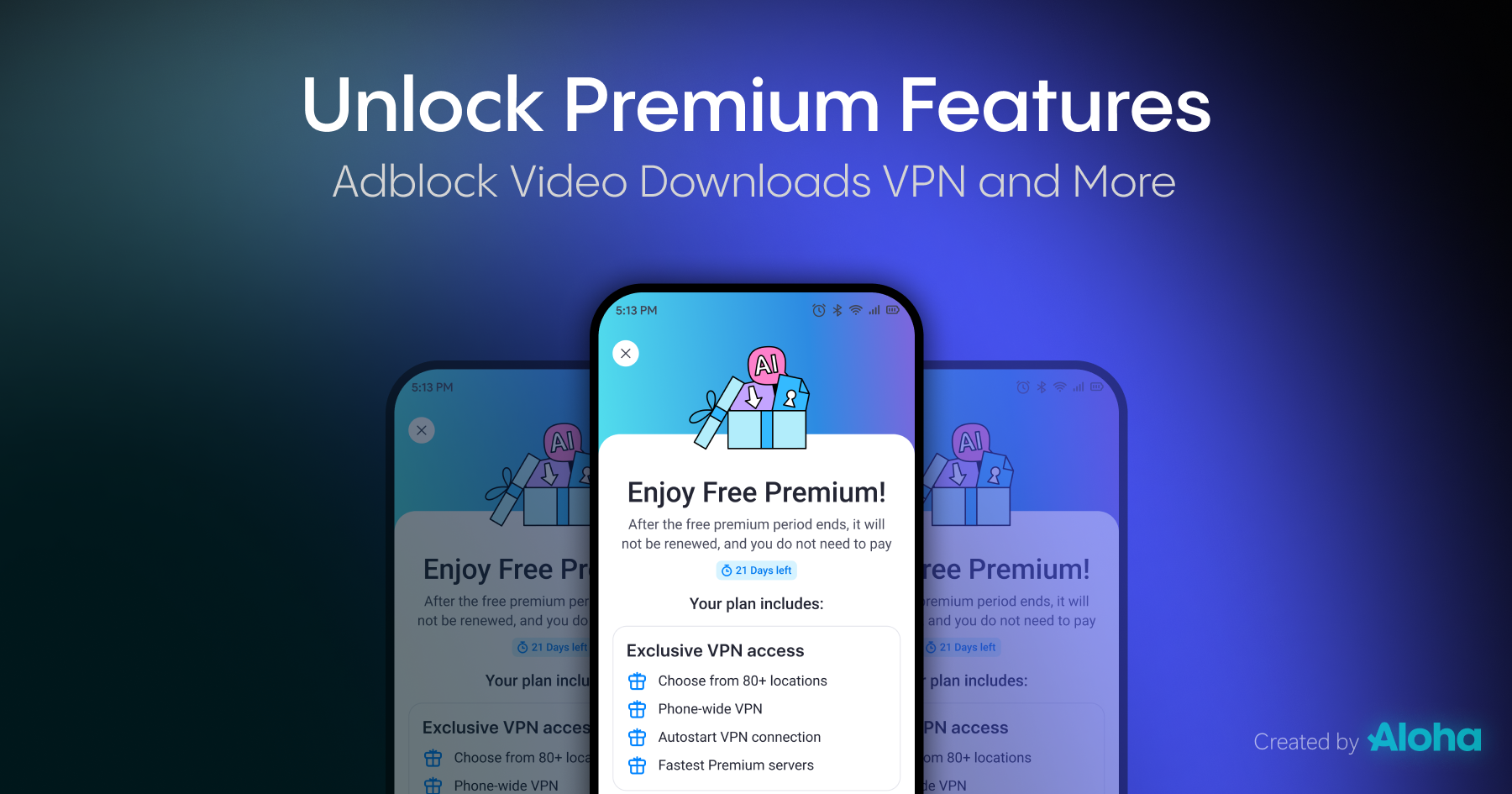 Unlock Free Premium in Aloha Browser for Android and iOS