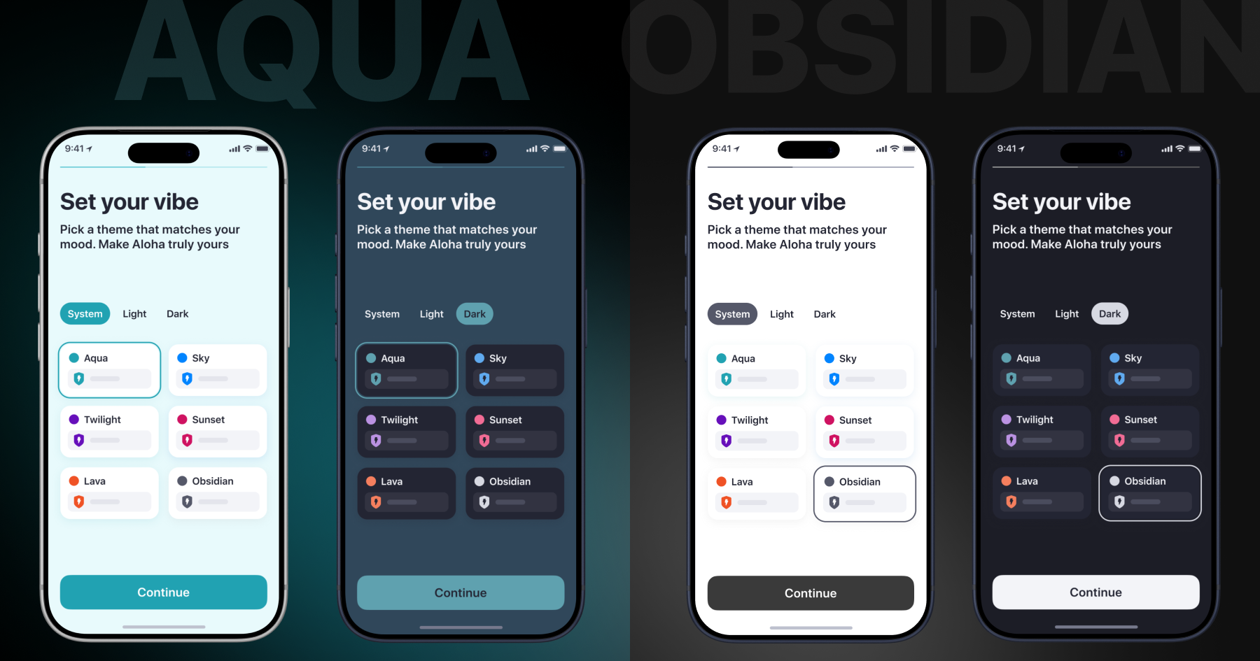 You can now select a new theme in the Aloha Browser on iOS.