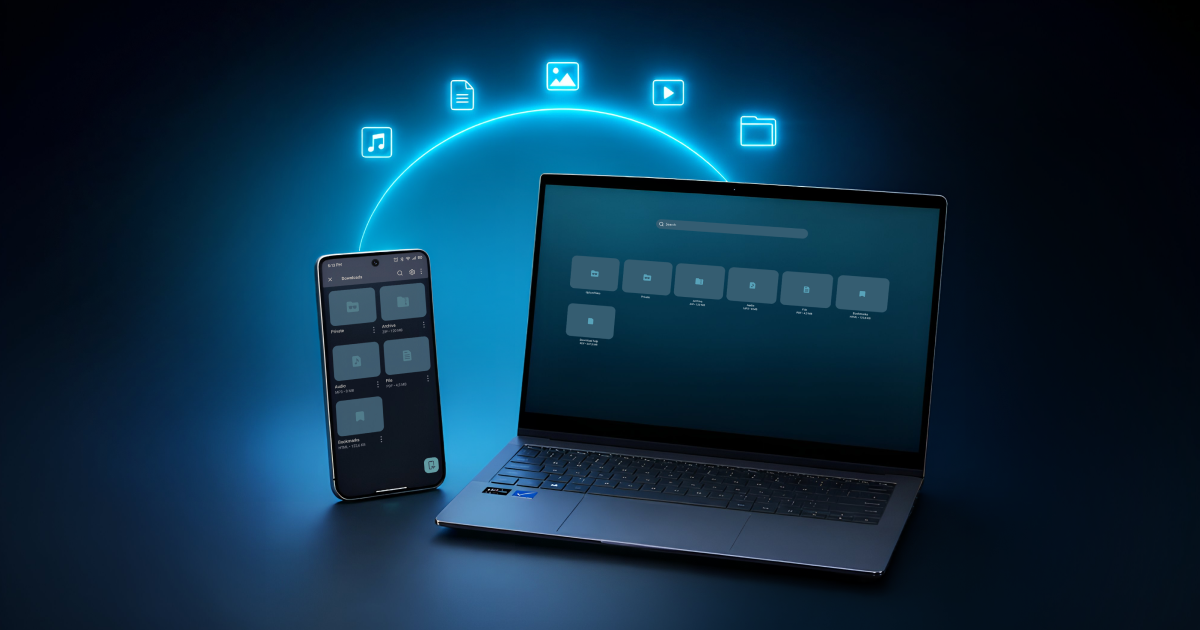 Transfer your files between different devices using Aloha Wi-Fi file sharing
