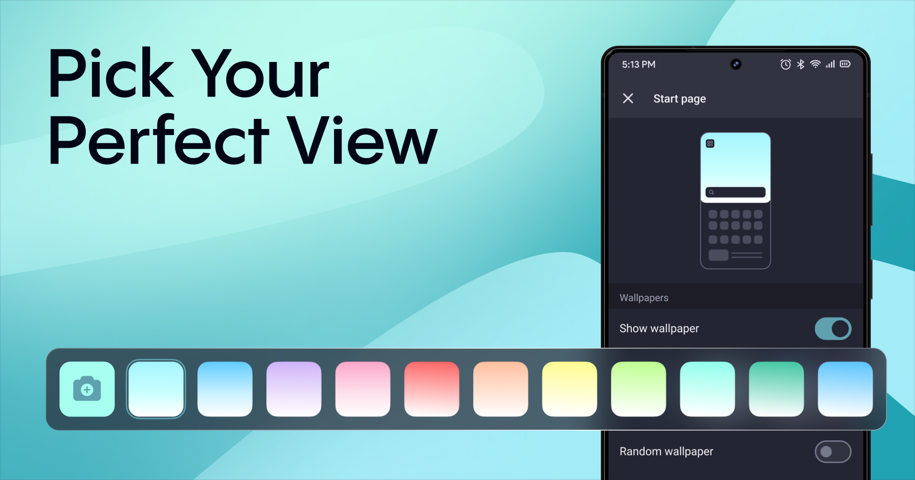 The image shows the list of wallpapers for Aloha Browser on iOS and Android devices