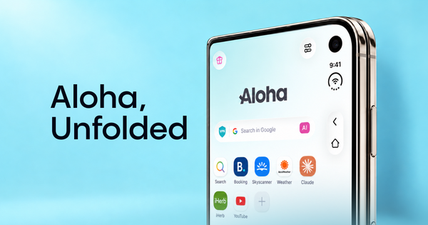 Aloha Browser for iPhone Duo: your phone unfolds, your browser keeps up