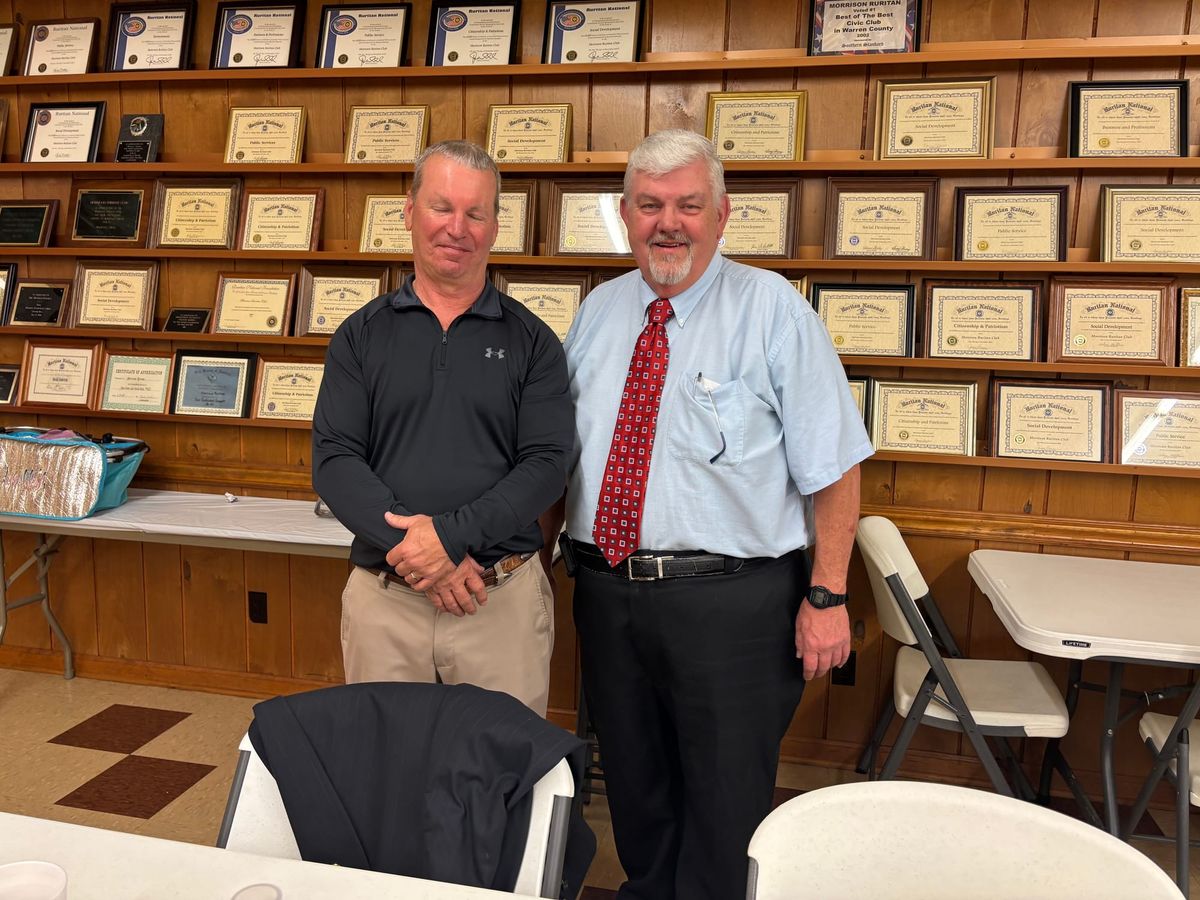 Hullett, Elam honored by Morrison Ruritan Club