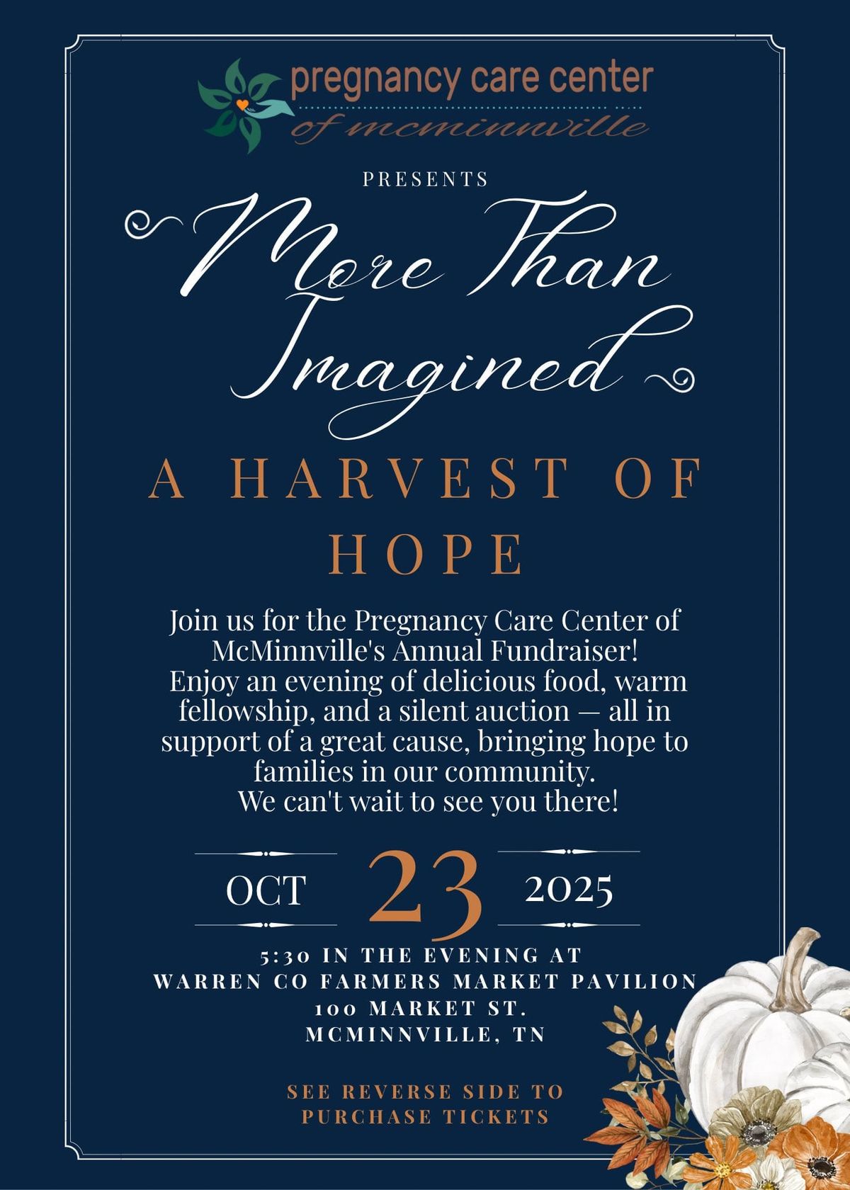 Pregnancy Care Center to host “Harvest of Hope” fundraiser