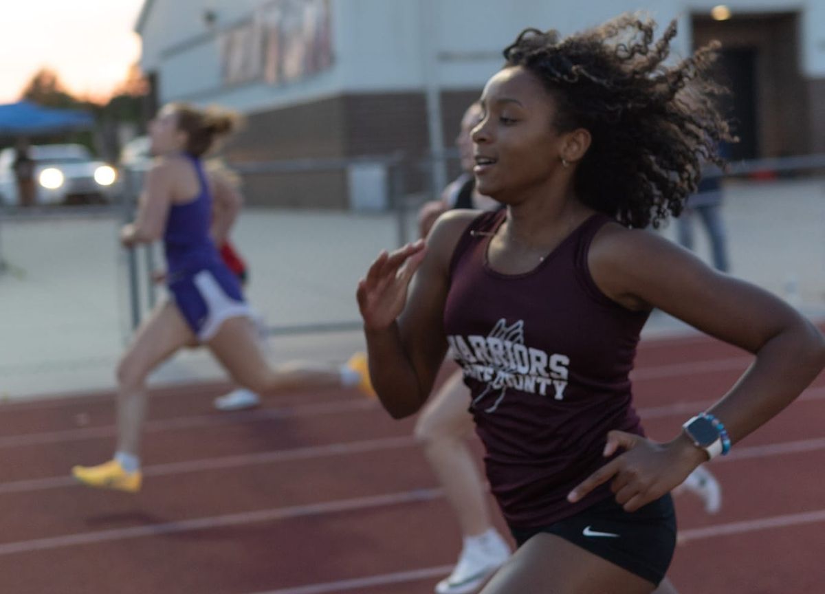 Littles wins long jump, League finishes fourth for Lady Warriors