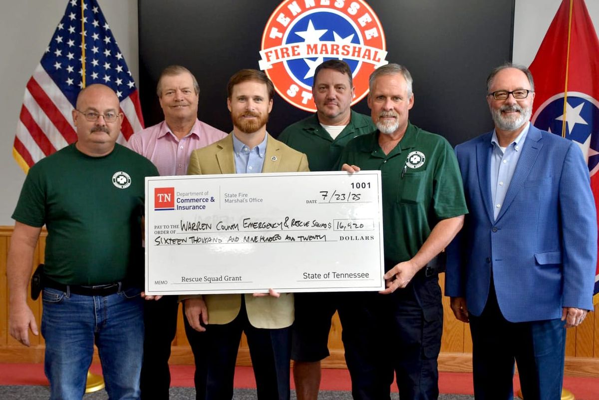 Local rescue squad to receive funding from state fire marshal