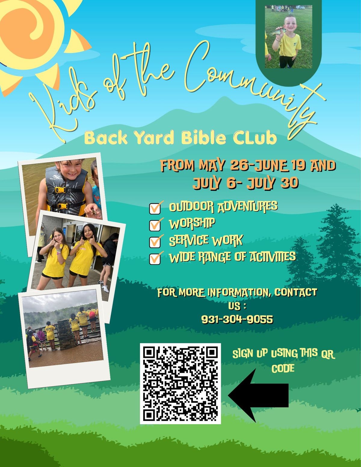 KOTC seeking supplies for Backyard Bible Club program