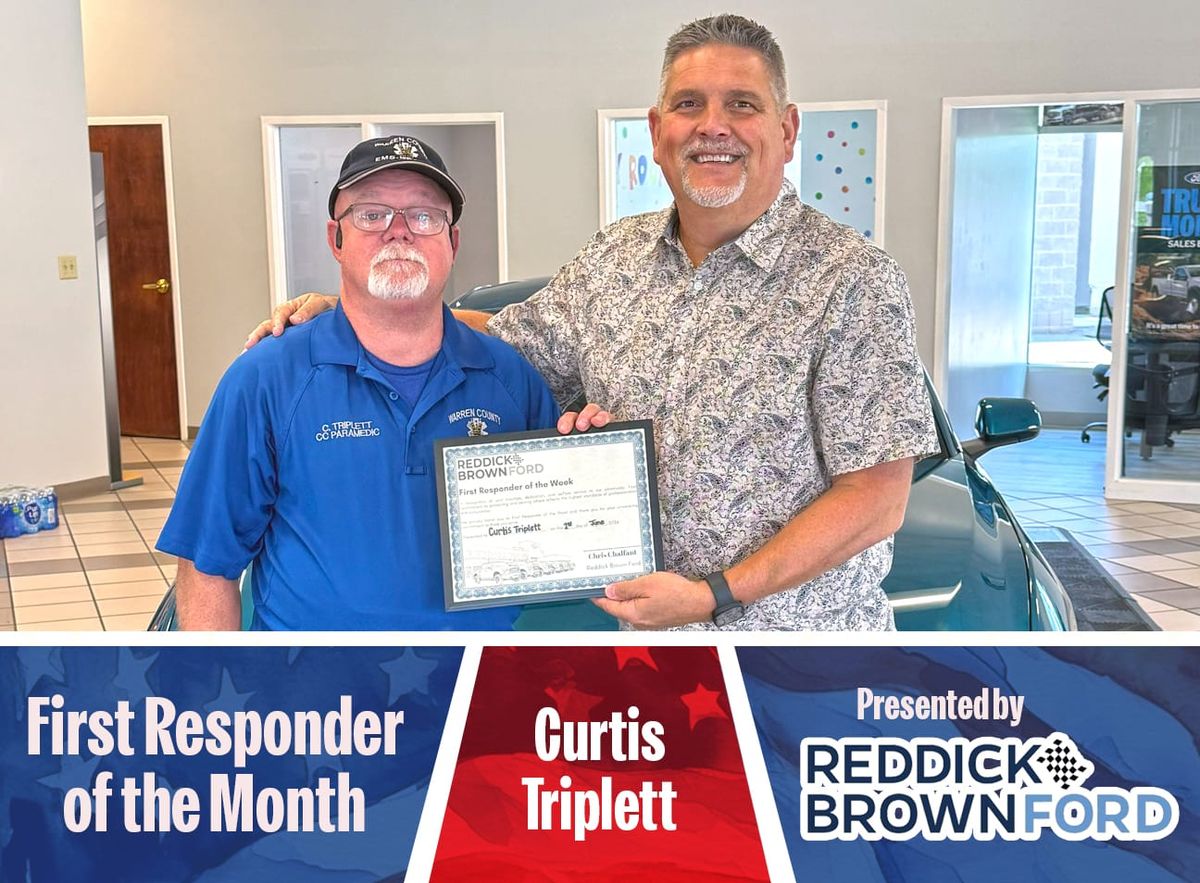 Triplett named Reddick Brown Ford First Responder of the Month