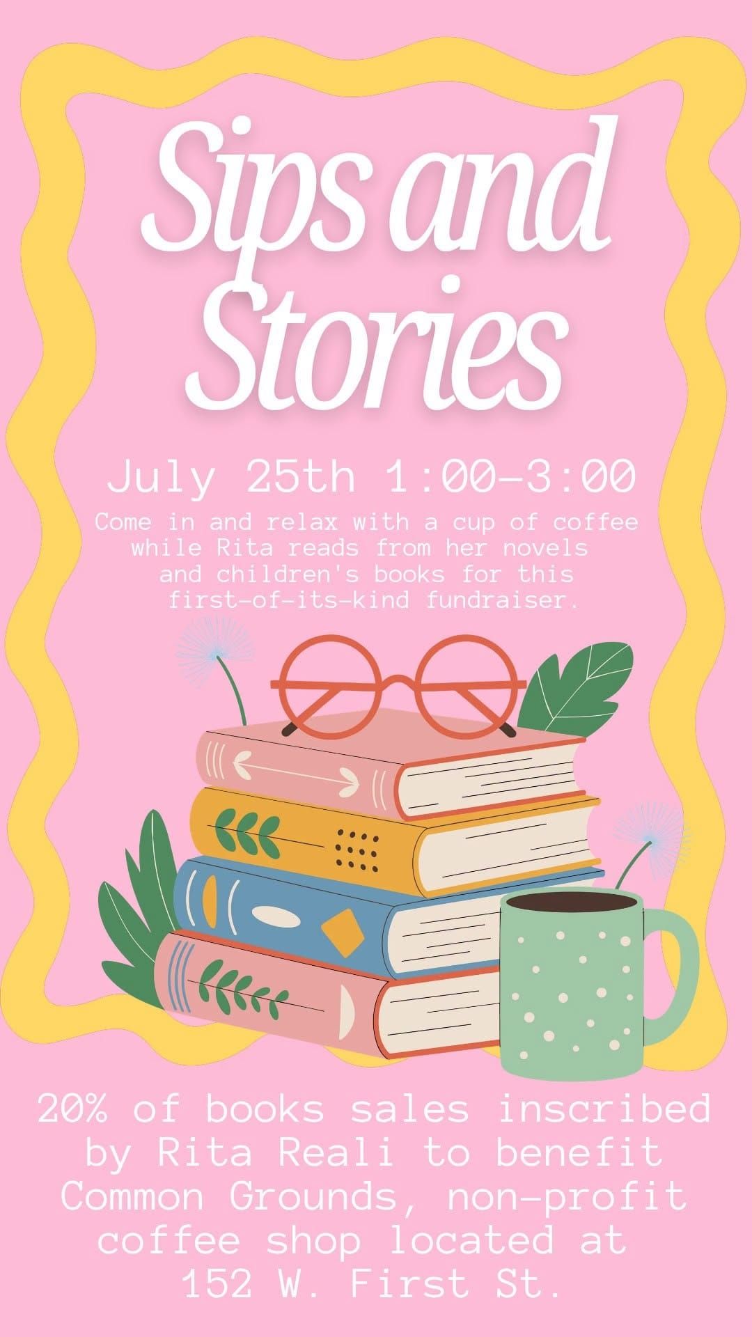 Common Grounds Hosts “Sips and Stories” Fundraiser Saturday, July 25 from 1 to 3 p.m