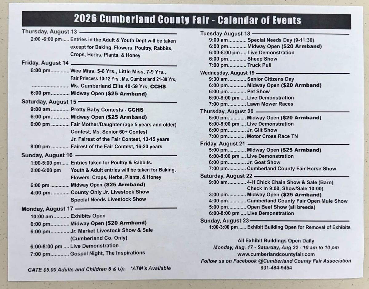 WIN WITH MAIN STREET MEDIA AT THE 2026 CUMBERLAND COUNTY FAIR!