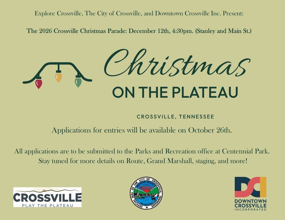 Crossville Christmas Parade Applications Now Available