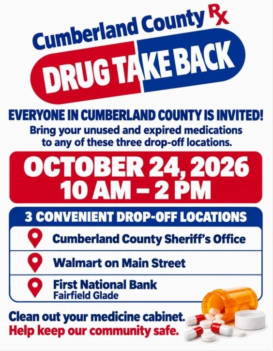 Drug Take Back Day is Saturday, October 24th
