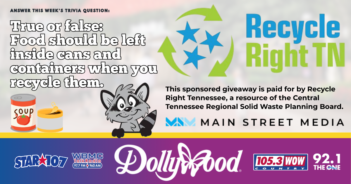 Recycle Right TN Trivia: Week #5
