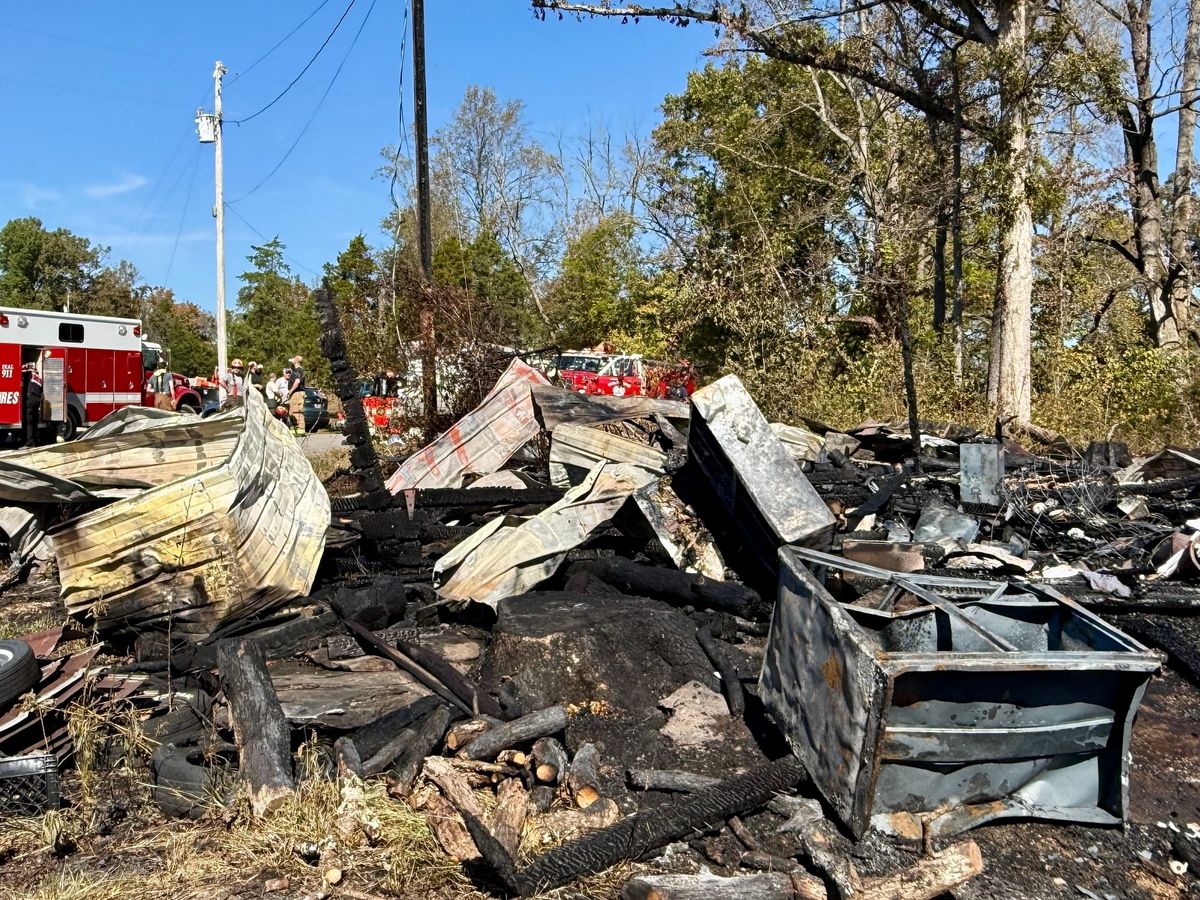 Firefighters battle two-building blaze in White County