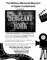 Don’t Miss FREE Showing of “Sergeant York” Wednesday, September 2nd at Palace Theatre in Crossville!