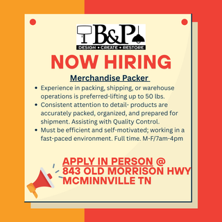 Hiring: Merchandise Packer