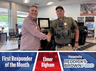 Bigham named Reddick Brown Ford First Responder of the Month