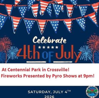 Join Main Street Media at 4th of July Fireworks Show at Centennial Park in Crossville!