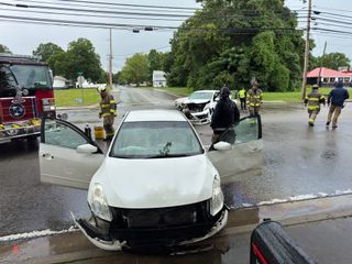 White Nissans collide