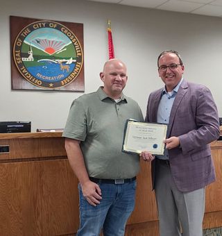 Crossville Fire’s Lt. Jake DeRossett Named City’s Outstanding Employee