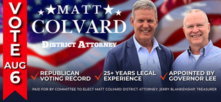 District Attorney Matt Colvard Seeks to Continue Serving Tennessee's 31st Judicial District