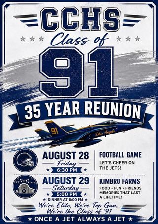 RSVP Now for CCHS Class of 1991 Reunion August 28 & 29, 2026