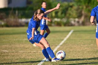 Lady Pioneers march past Saints, 8-0