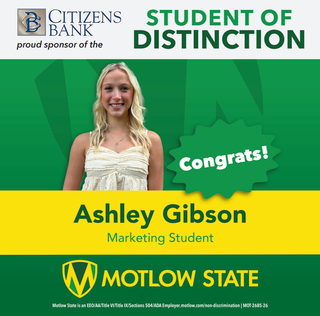 Motlow State names Ashley Gibson Student of Distinction