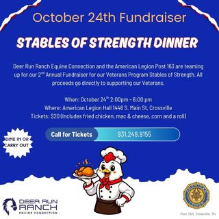 Get Tickets Now for Stables of Strength Dinner, Oct. 24th