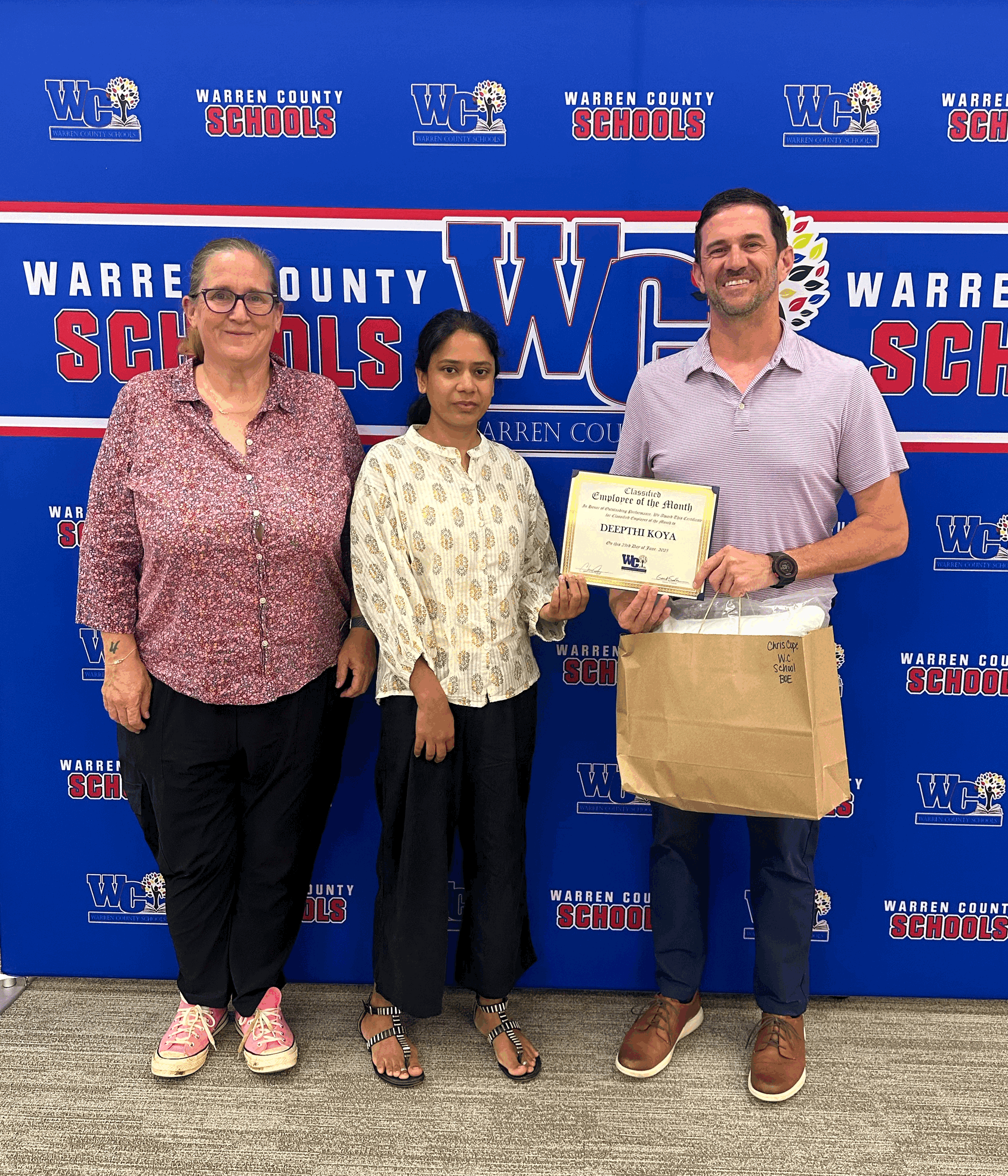 Koya awarded WCS Employee of the Month