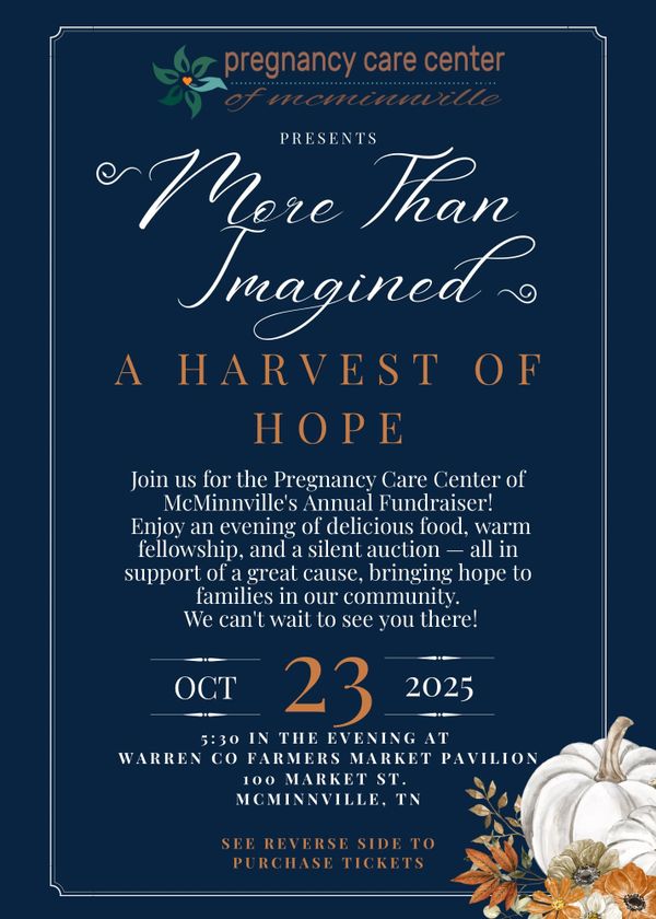 Pregnancy Care Center to host “Harvest of Hope” fundraiser