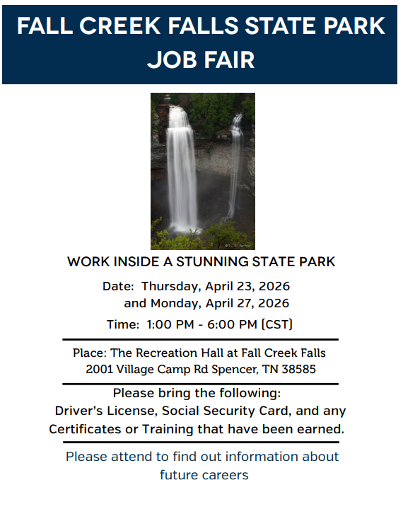 JOB FAIR - Fall Creek Falls State Park