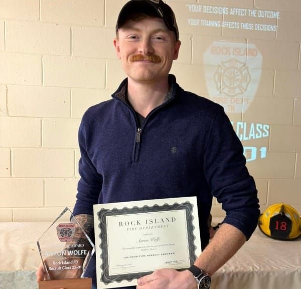 Aaron Wolfe graduates firefighter training program