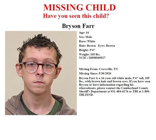 TBI Looking for Missing Crossville Teen