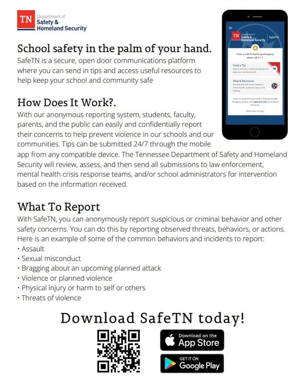 Safe TN App Helps Protect Students as School Year Begins