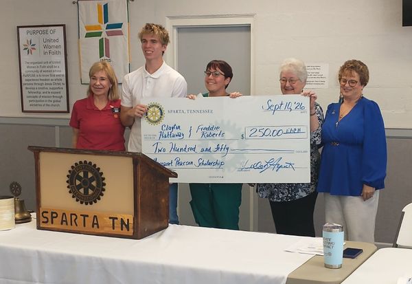 Rotary Club of Sparta awards Margaret Pearson Scholarships to two Motlow State students