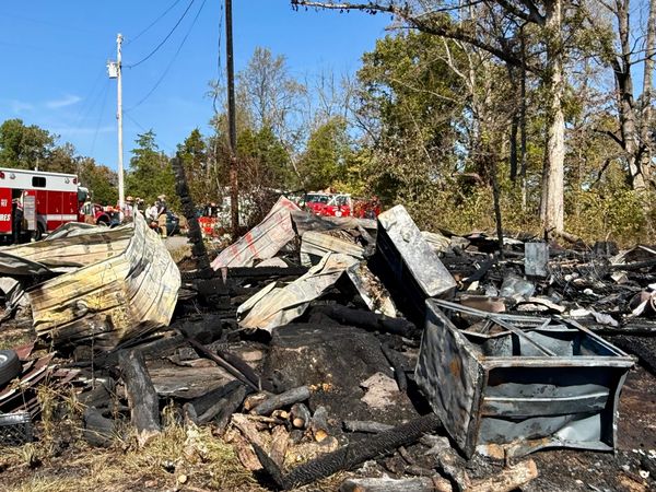 Firefighters battle two-building blaze in White County