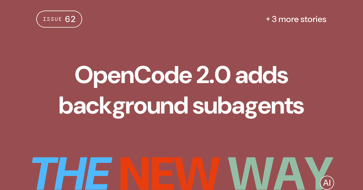 OpenCode 2.0 adds background subagents and an SDK, and 1.0 plugins won't work