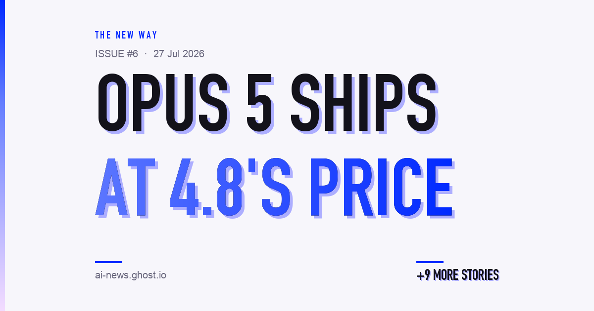 Claude Opus 5 ships at Opus 4.8's price — Anthropic claims near-Fable-5 coding