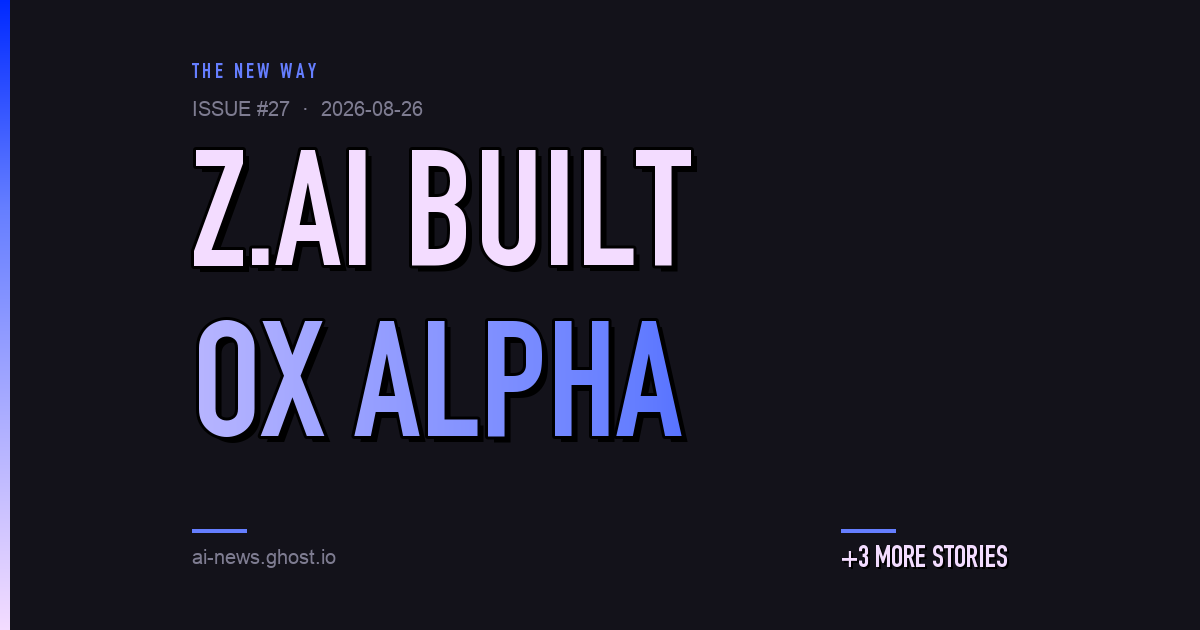 Z.ai confirms it built Ox Alpha and will release the weights