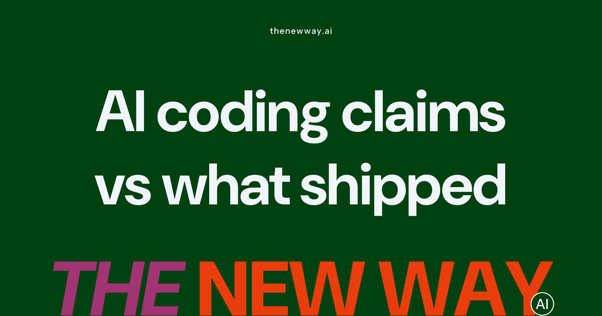 AI coding claims vs what shipped