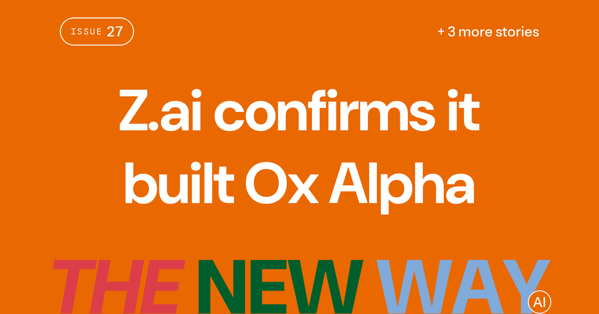 Z.ai confirms it built Ox Alpha and will release the weights