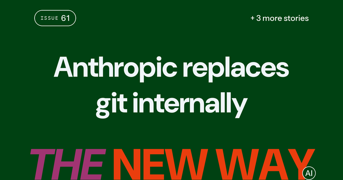 Anthropic replaces git internally after its merges hit 30,000 a day, from 2,500 in May; a team of seven built Scion, the in-house system