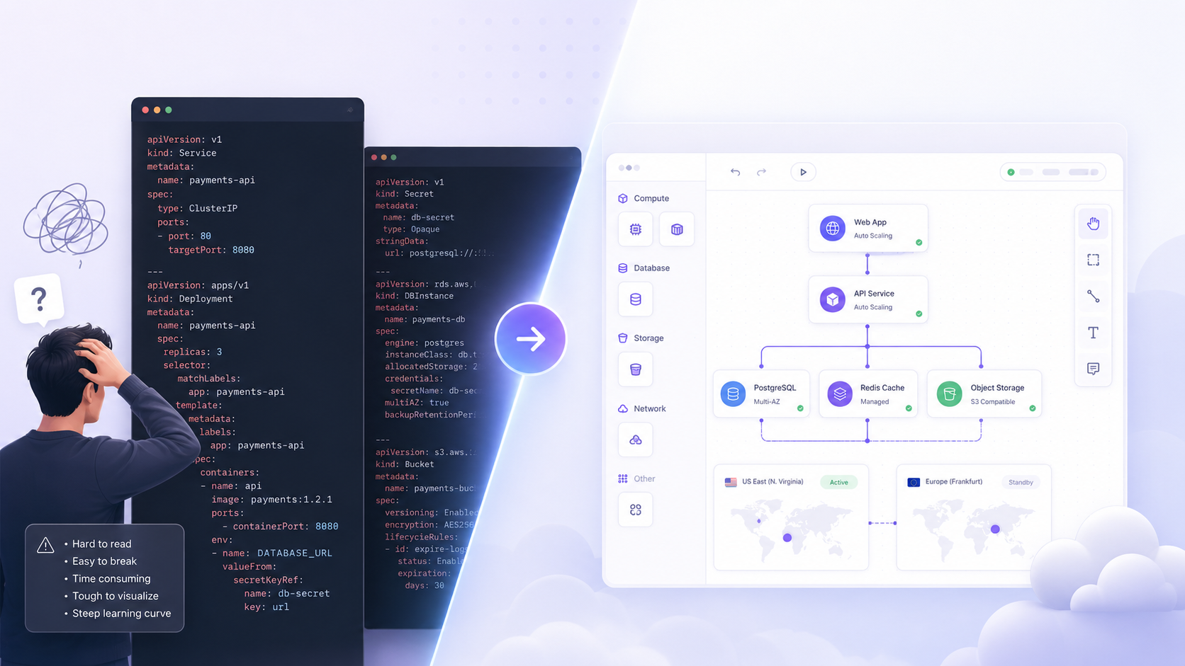 Why Visual Cloud Infrastructure Beats Infrastructure as Code and YAML for Most Teams