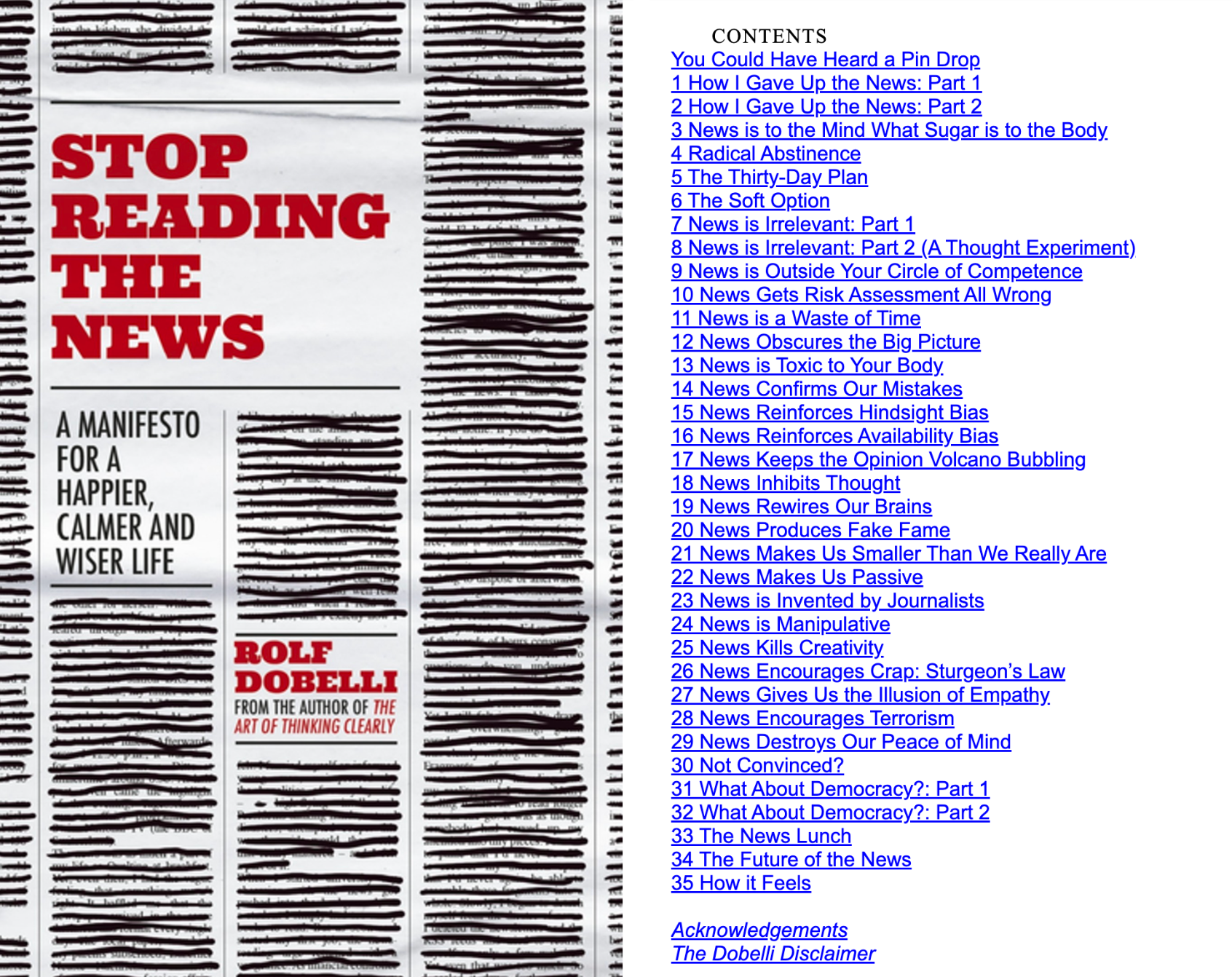 Stop reading the News