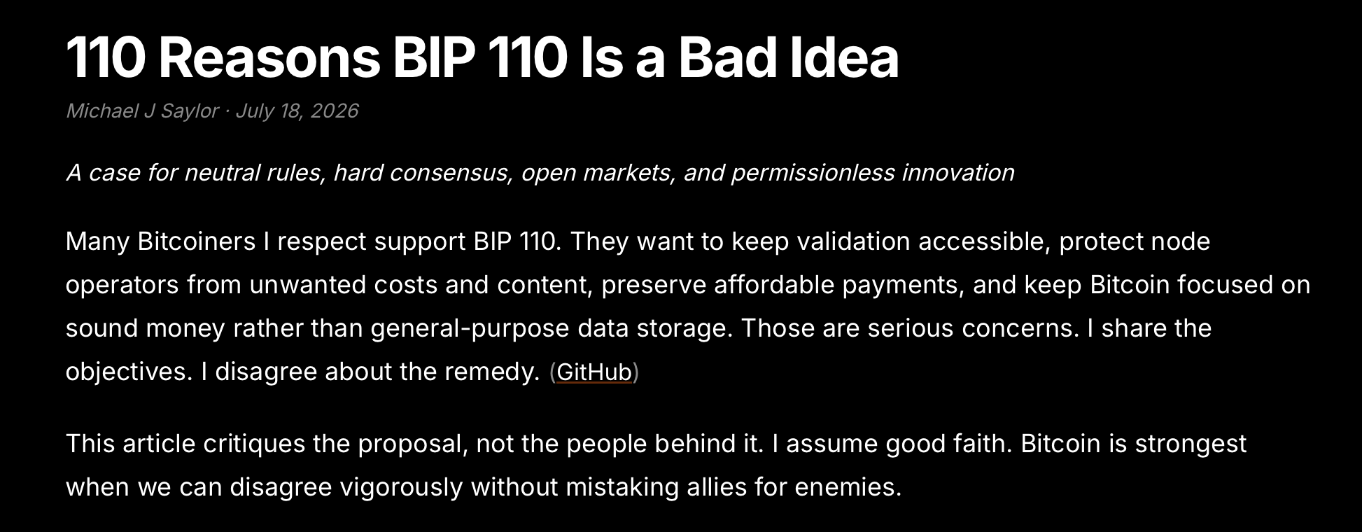 110 Objections analysed