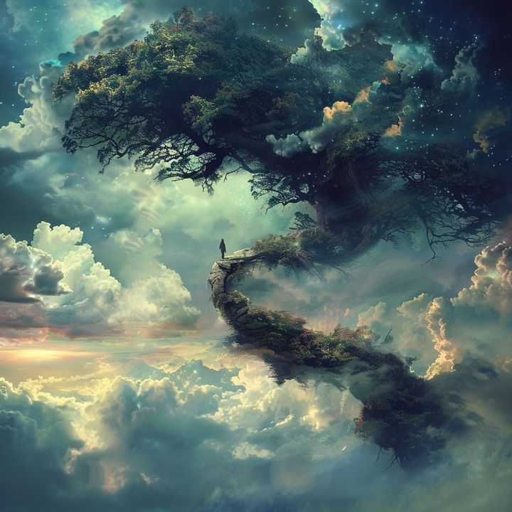 Metaphors make the world. Made with Midjourney.