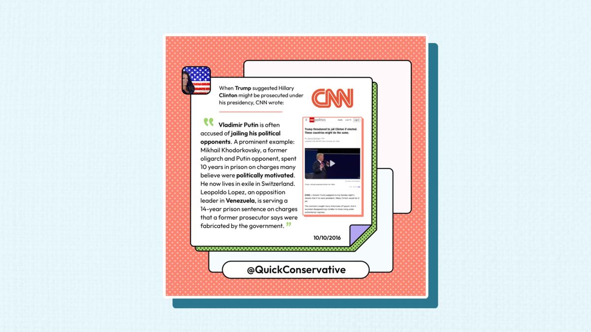CNN Slams "Jailing Political Opponents"