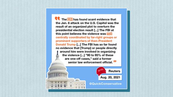 FBI: Jan. 6 Violence Not Organized by Trump or Prominent Supporters